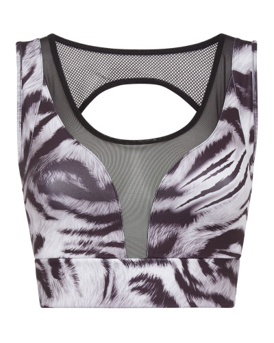 Open back Crop Top Tiger