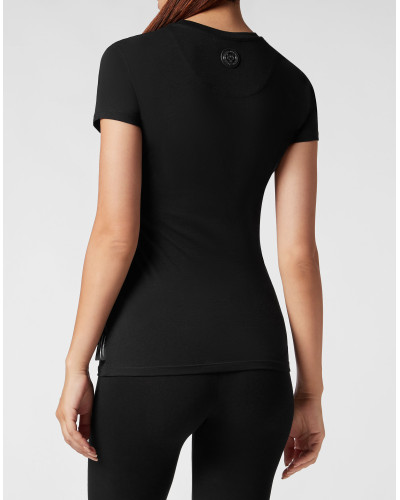 T-shirt Round Neck Sexy Pure Fit Glitter