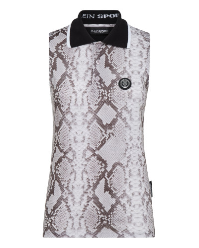 Sleeveless Polo Shirt Pitone