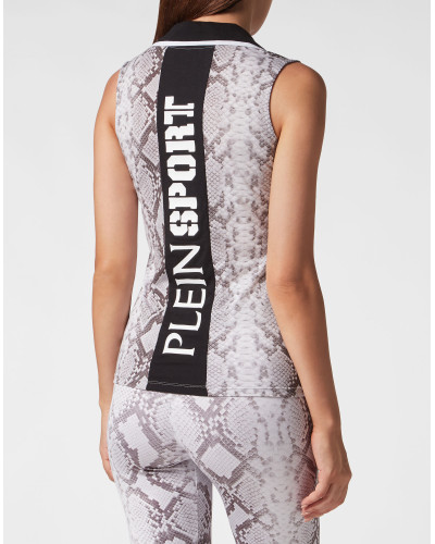 Sleeveless Polo Shirt Pitone