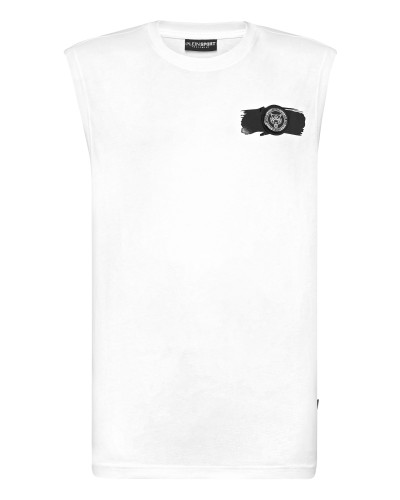 Sleeveless T-shirt Round Neck