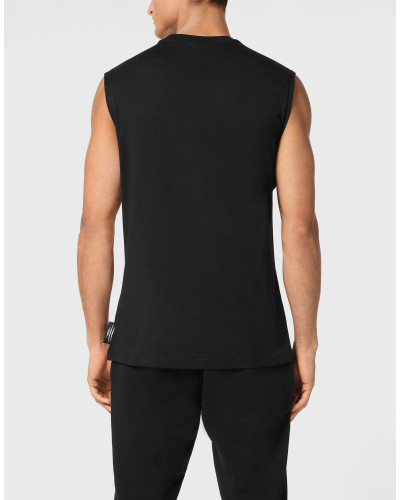 Sleeveless T-shirt Round Neck