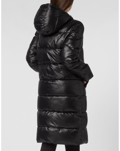 Nylon Long Puffered Jacket