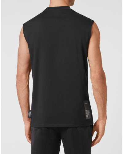 T-shirt Round Neck Sleeveless Statement