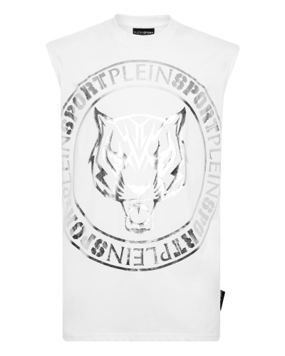 T-shirt Round Neck Sleeveless Statement