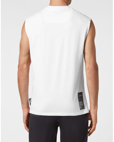 T-shirt Round Neck Sleeveless Statement