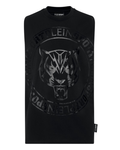 T-shirt Round Neck Sleeveless Statement