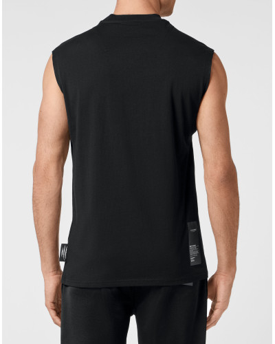 T-shirt Round Neck Sleeveless Statement