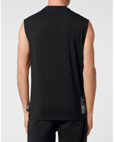 T-shirt Round Neck Sleeveless Statement
