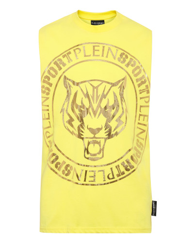 T-shirt Round Neck Sleeveless Statement