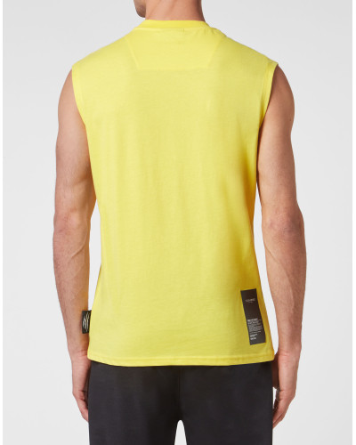 T-shirt Round Neck Sleeveless Statement