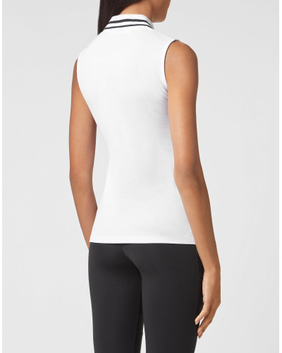 Sleeveless Polo Statement