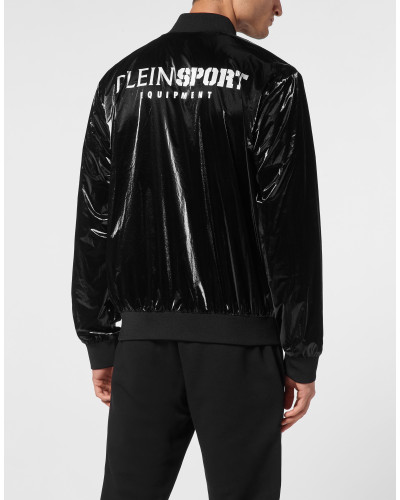Nylon Crease Bomber Jacket