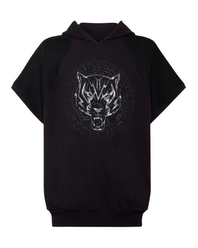 Sleeveless Hoodie Sweatshirt Tiger