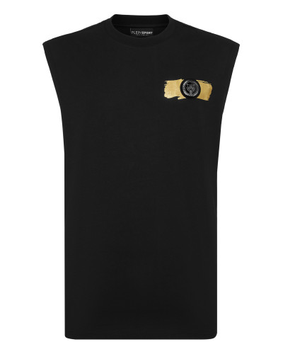 Sleeveless T-shirt Round Neck