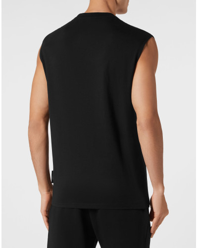 Sleeveless T-shirt Round Neck