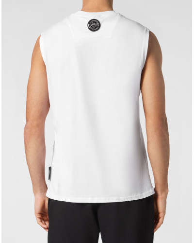 Sleeveless T-shirt Round Neck