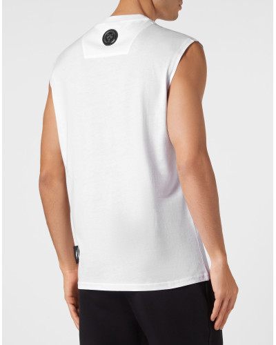 Sleeveless T-shirt Round Neck