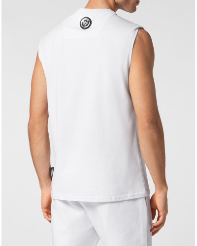 Sleeveless T-shirt Round Neck
