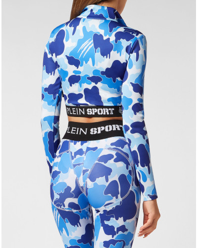 Cropped Jogging Top LS Camouflage