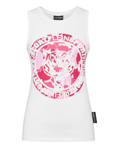 Sleeveless T-shirt Round Neck Carbon Tiger