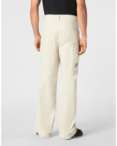 Technical Nylon Loose Fit Cargo Trousers Scratch