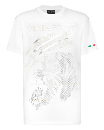 Cotton Dotted Lamina T-shirt Round Neck SS Tiger