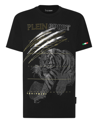 Cotton Dotted Lamina T-shirt Round Neck SS Tiger