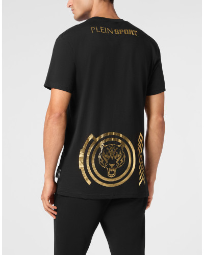 Plein Sport Cotton T-shirt Round Neck SS Lamina Tiger