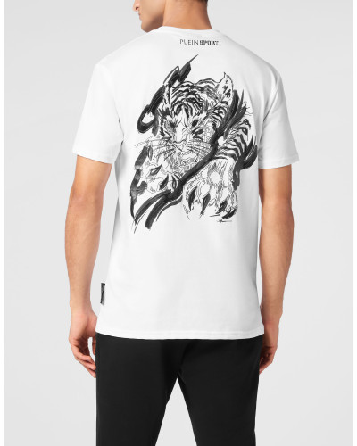 Plein Sport Cotton T-shirt Round Neck SS Tiger
