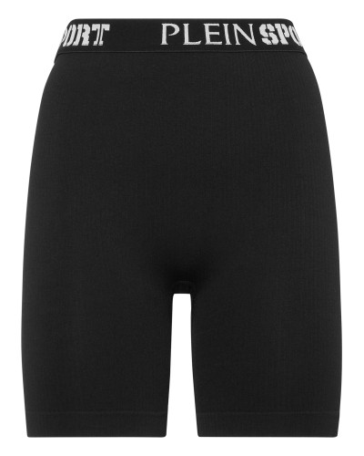 Rib Seamless Biker Shorts Logo