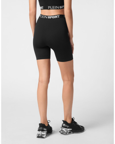 Rib Seamless Biker Shorts Logo