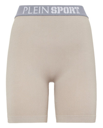 Rib Seamless Biker Shorts Logo