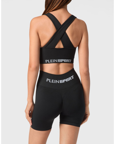 Seamless Wide Straps Sport Bra Logo