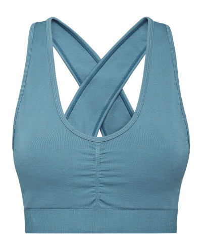 Seamless Wide Straps Sport Bra Logo