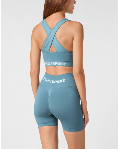 Seamless Wide Straps Sport Bra Logo